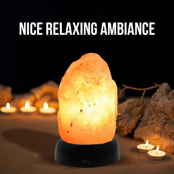 Dakota Fields Brasfield Himalayan Glow Salt Lamp, Battery Powered, ETL